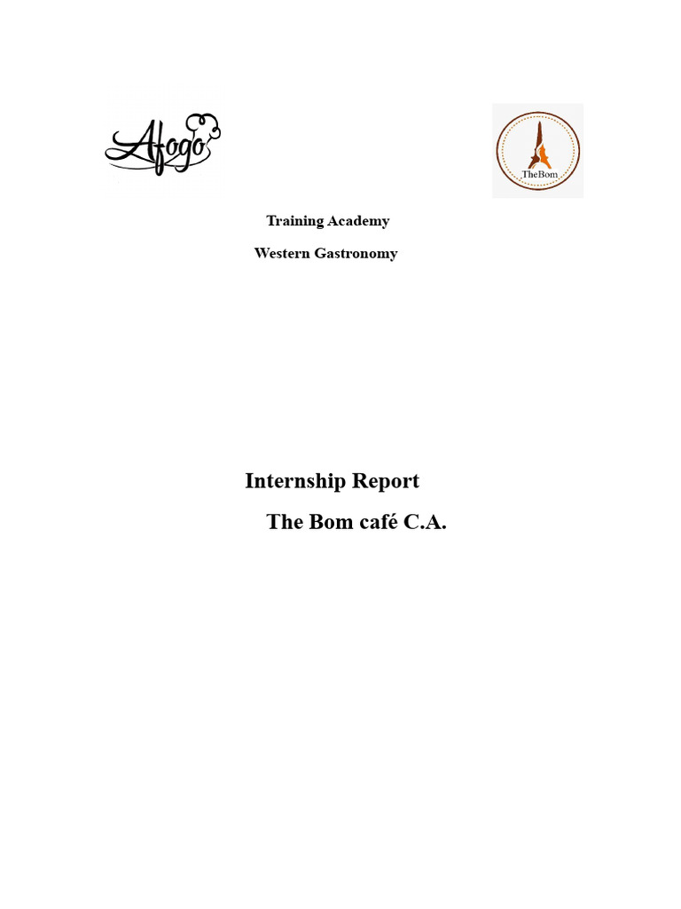 Internship Report: International Chef Training | PDF | Chef | Kitchen