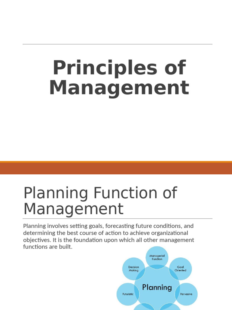 Key Principles of Management Explained | PDF | Self Actualization ...
