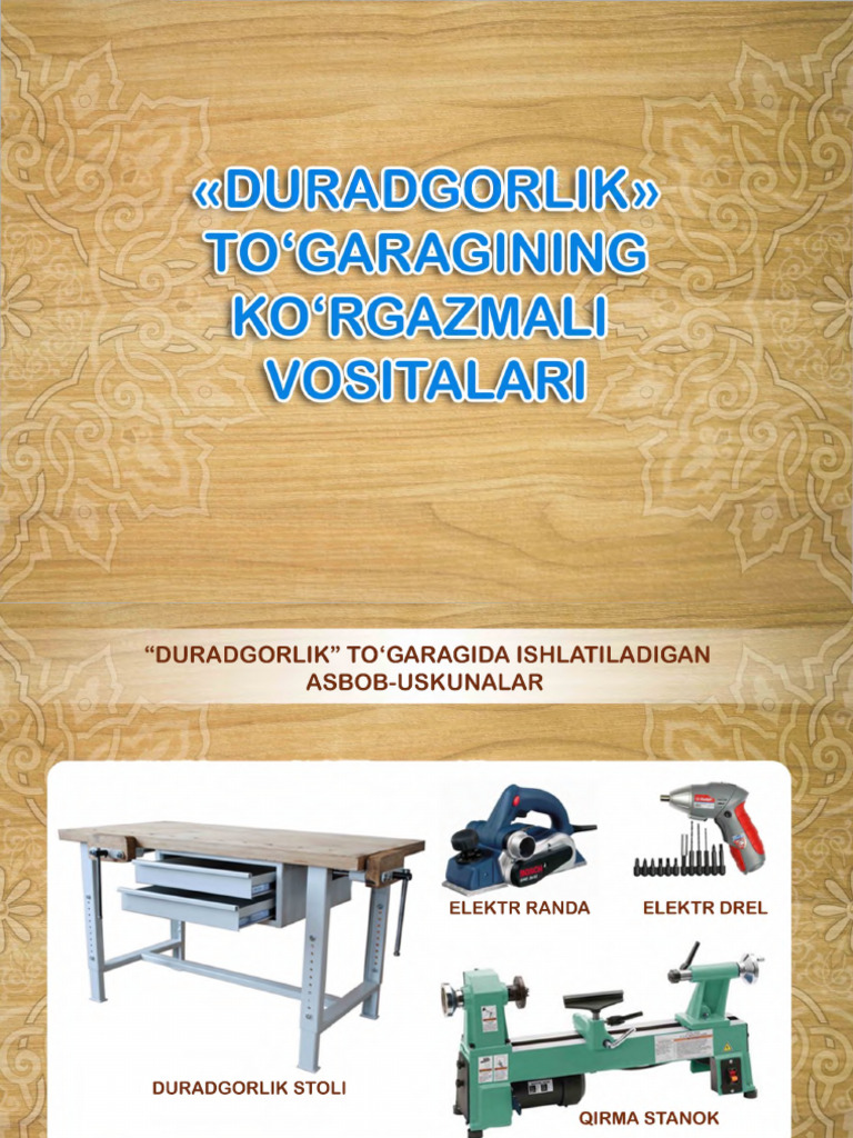 Ko'Rgazma Duradgorlik | PDF