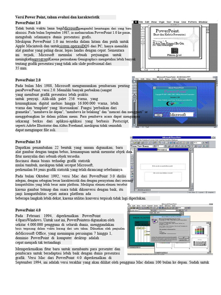 Evolusi dan Fitur PowerPoint dari 1987 | PDF