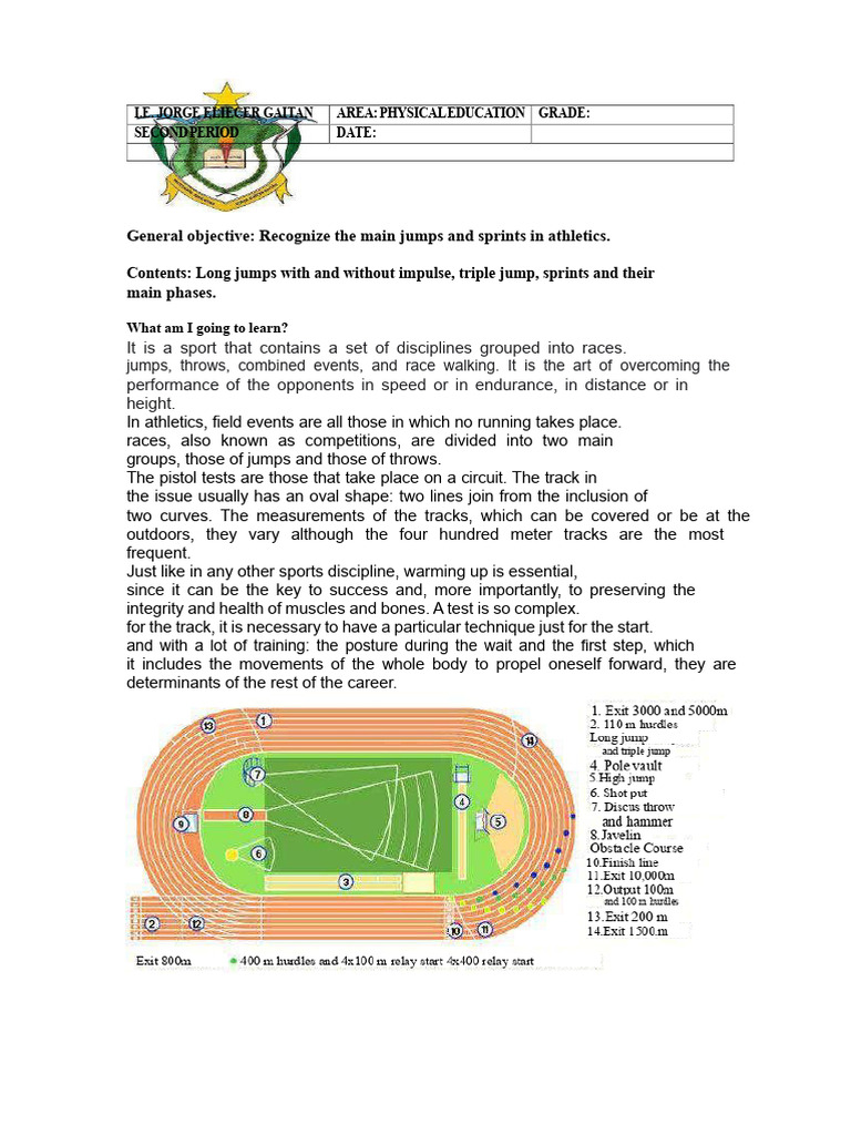 Athletics: Jumps and Sprints Guide | PDF | Track And Field | Athletic ...