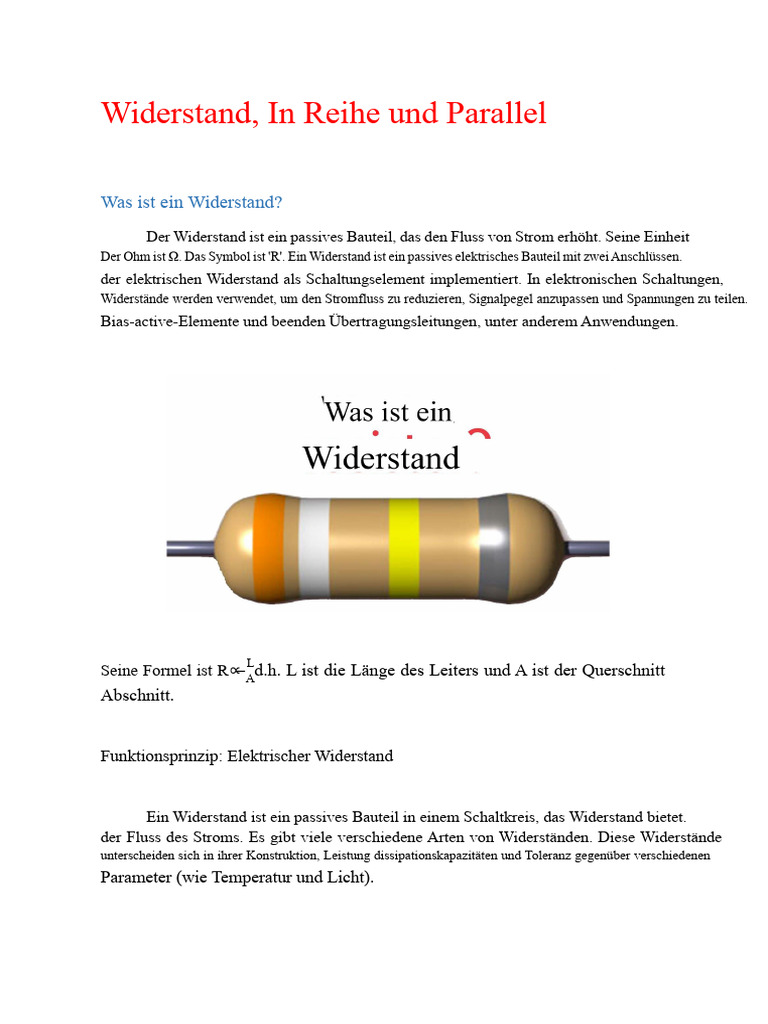 Widerstand | PDF