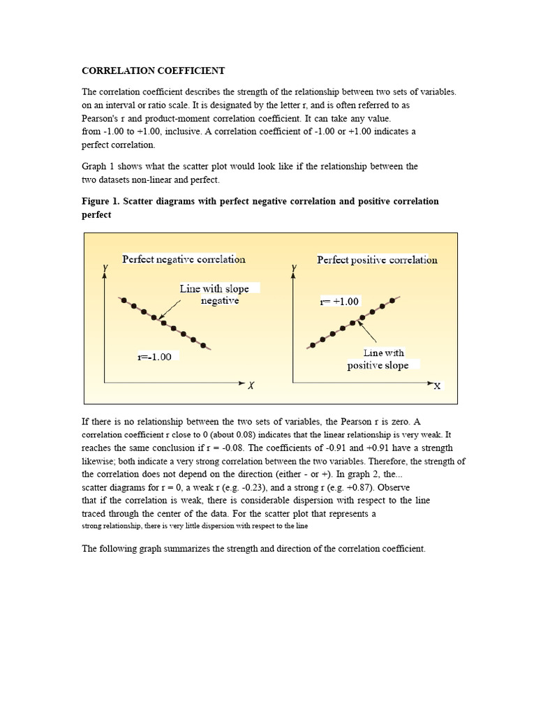 Understanding Correlation Coefficient | PDF | Statistical Analysis ...