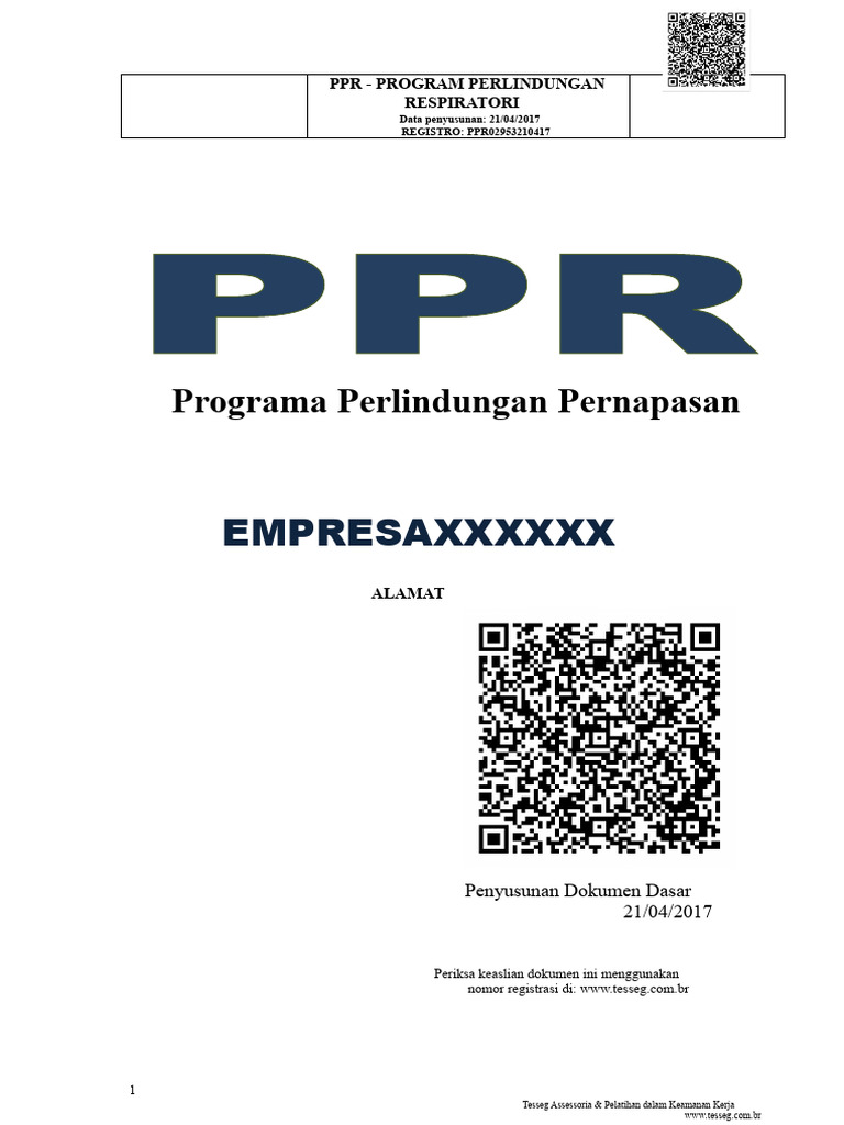 Program Perlindungan Respiratori PPR | PDF