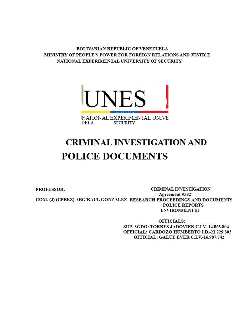 Police Report Drafting Guidelines | PDF | Police | Forensic Science
