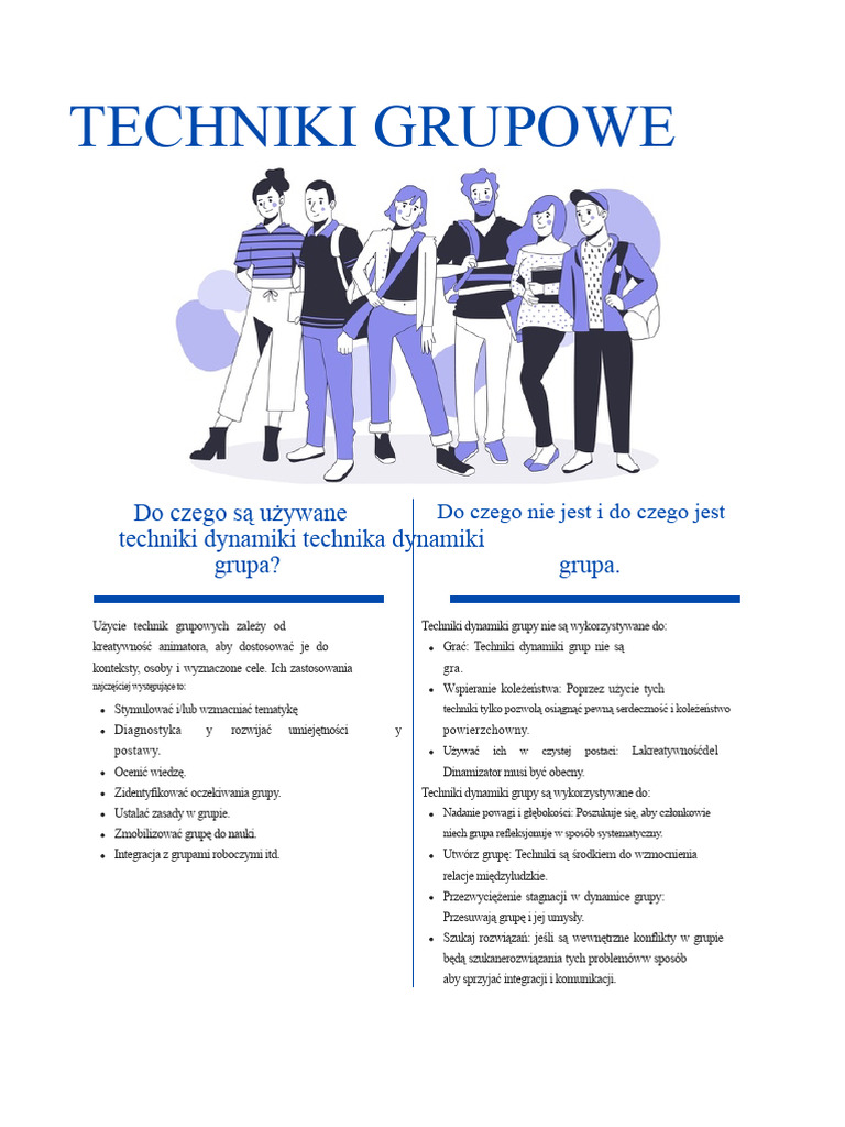 Techniki Grupowe | PDF