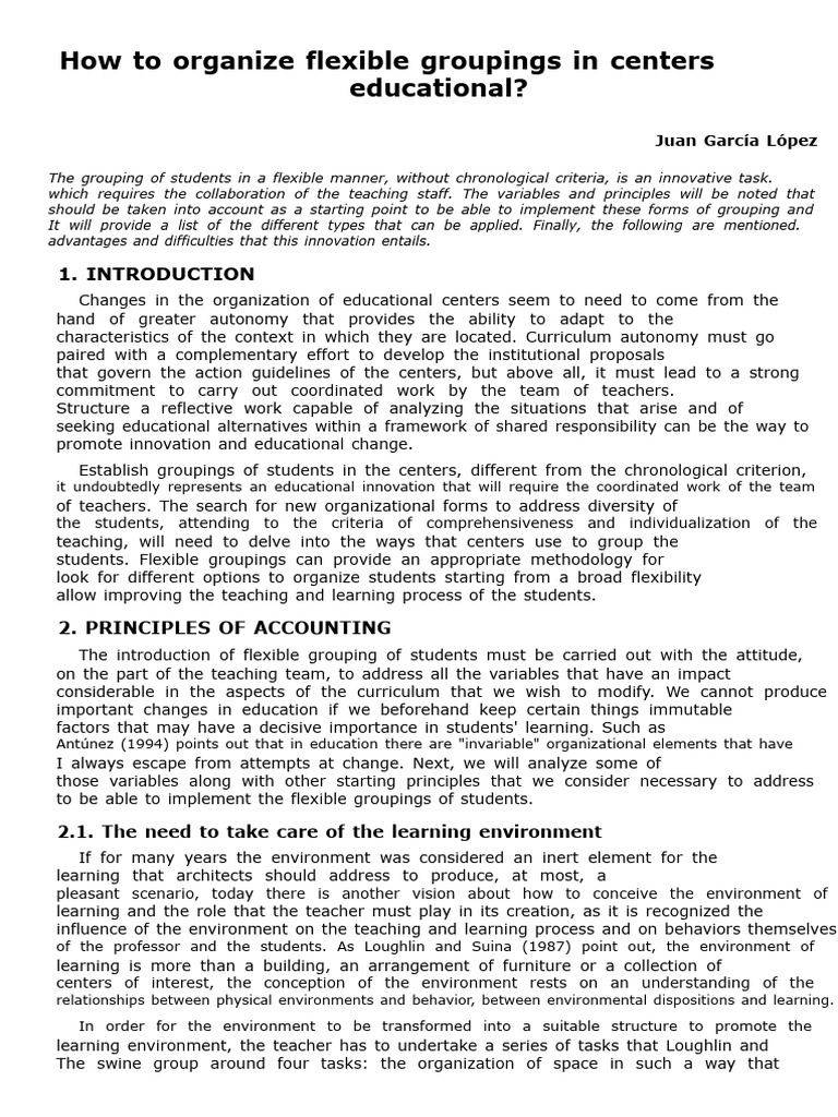 Organizing Flexible Student Groupings | PDF | Curriculum | Teachers