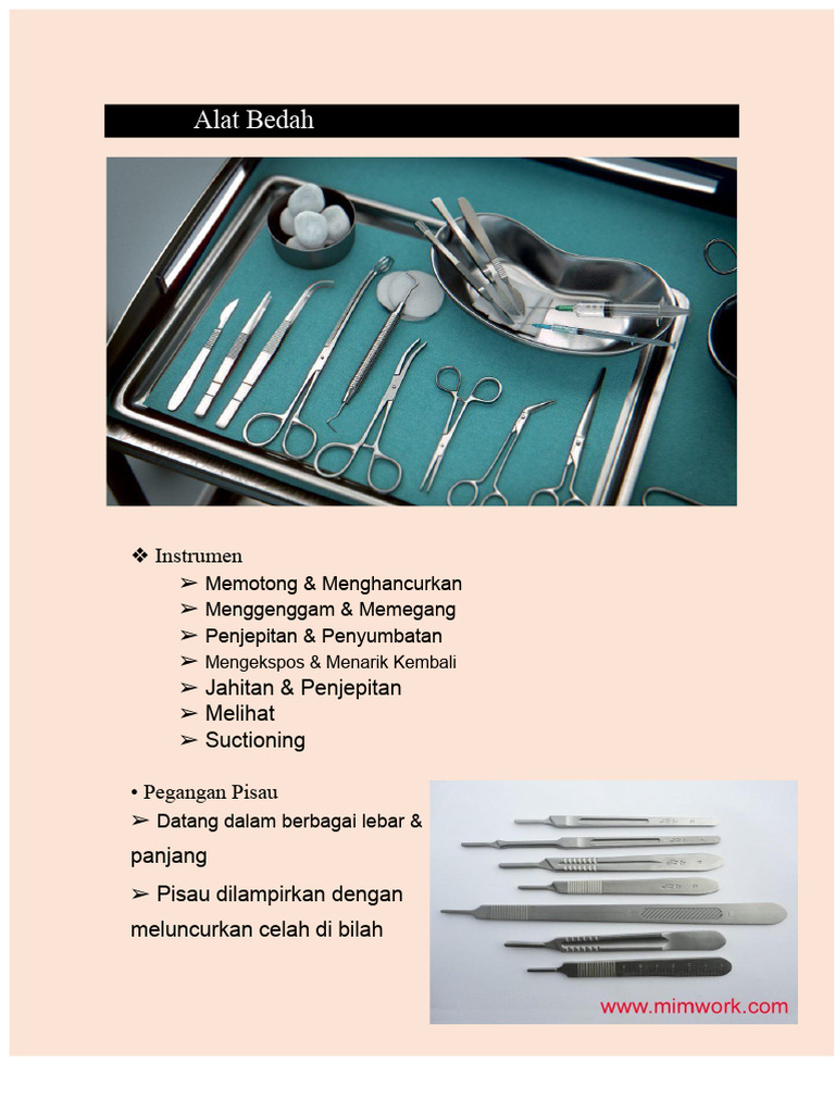 Instrumen dan Alat Bedah Esensial | PDF