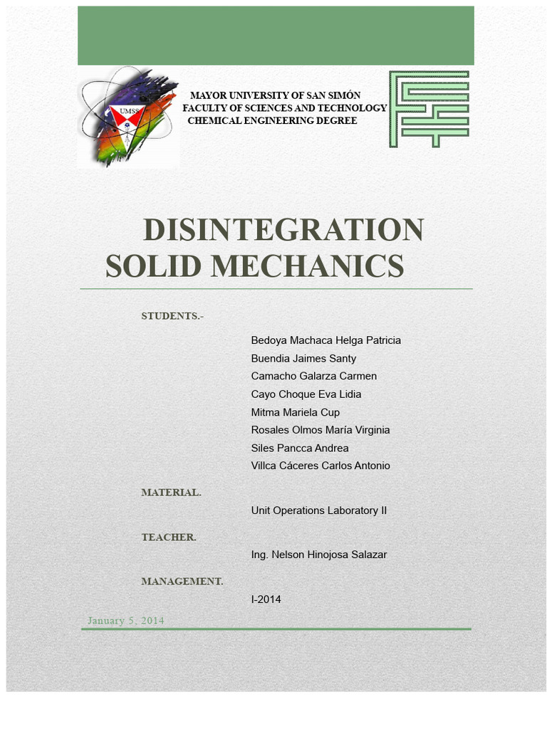 Mechanical Disintegration Overview | PDF | Mill (Grinding)