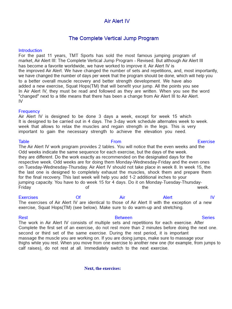 Air Alert IV | PDF | Physical Exercise