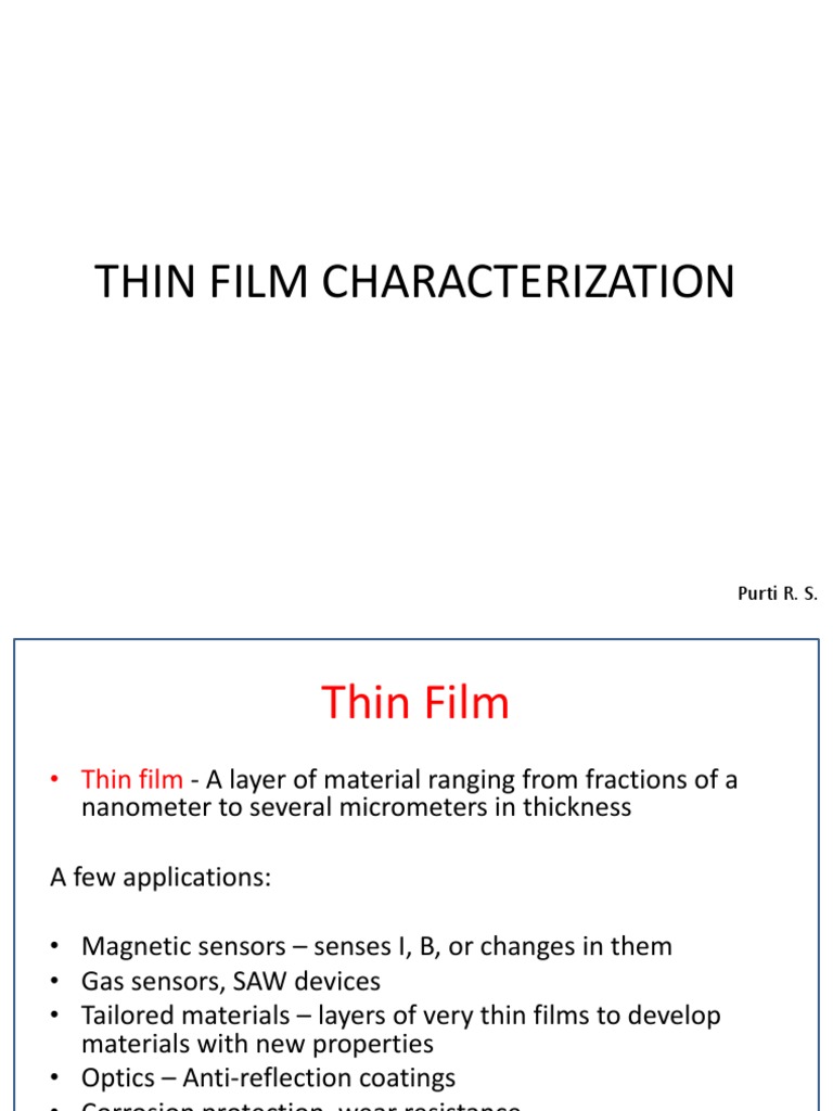 Thin Film Stress Characterization Techniques | PDF | Thin Film | Raman ...