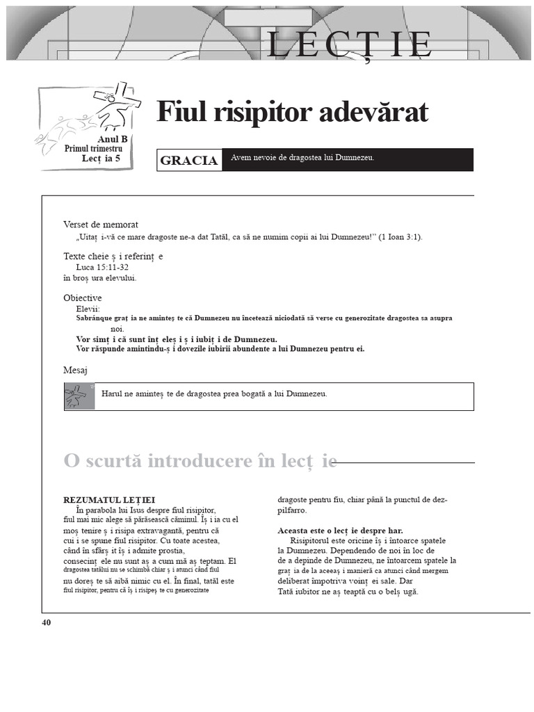 Lecția Fiului Risipitor | PDF