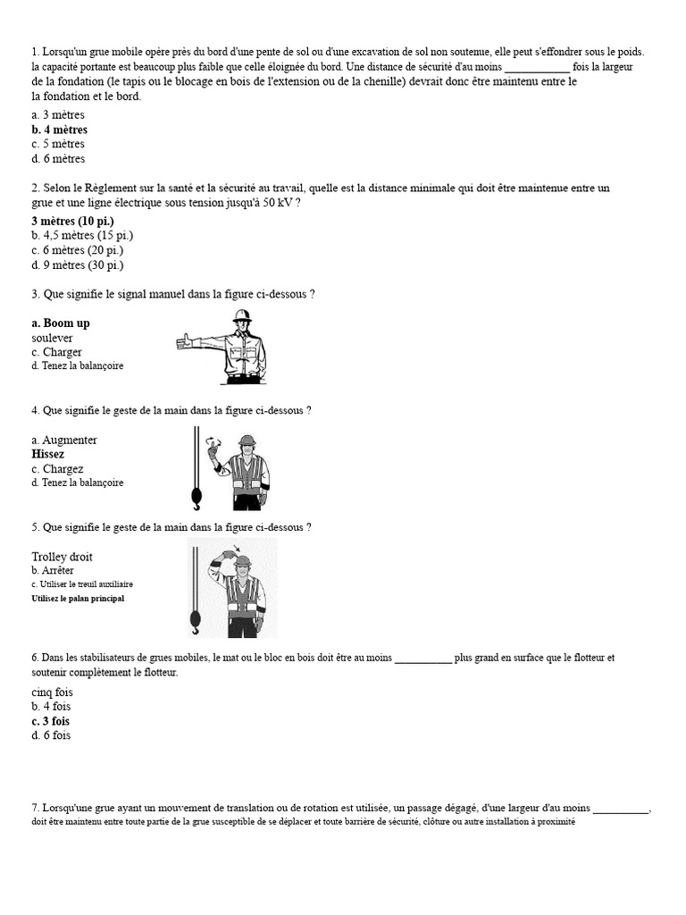 Sécurité des grues mobiles : distances et signaux | PDF | Transport d ...