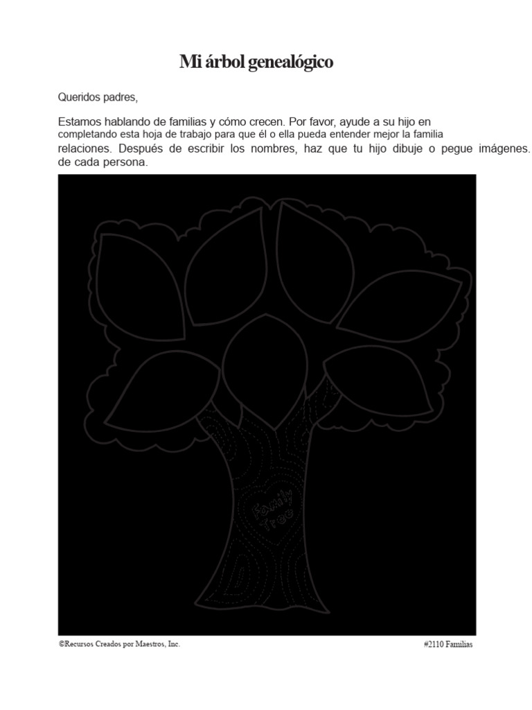 Actividad de árbol genealógico en foami | PDF