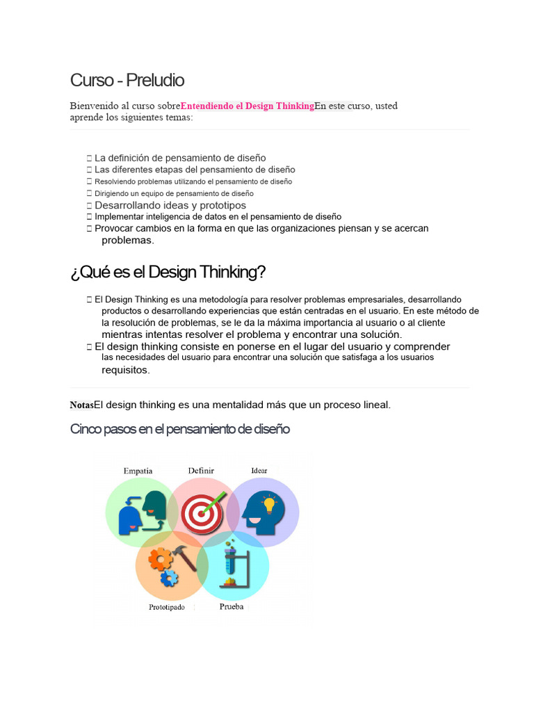 Entendiendo El Design Thinking | PDF | El pensamiento de diseño ...