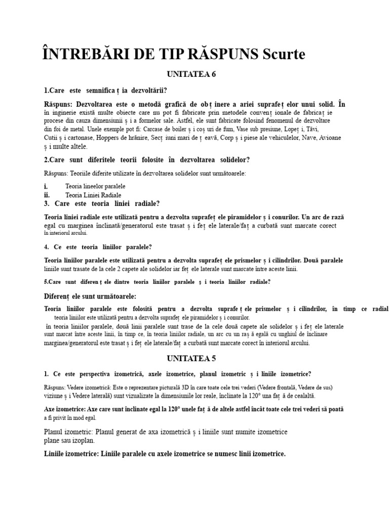 Desen Tehnic Toate Întrebările de 2 Puncte | PDF