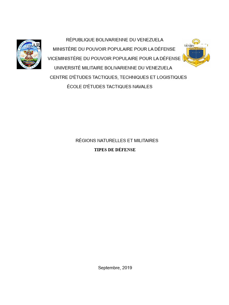 Types de Défense Nationale au Venezuela | PDF | Sécurité nationale ...