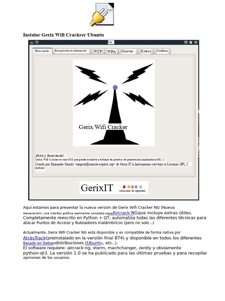 Instalar Gerix Wifi Cracker en Ubuntu | PDF | Hacker de seguridad ...