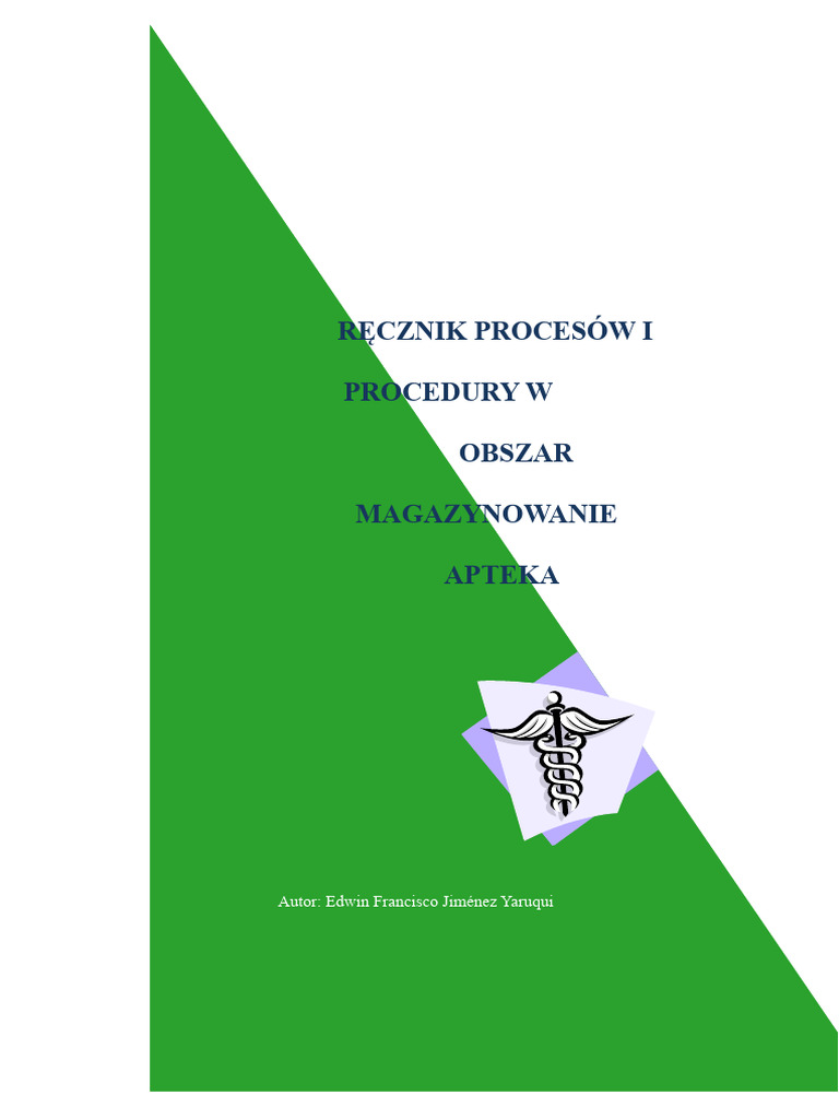 Przykład Podręcznika Procedur Farmaceutycznych | PDF