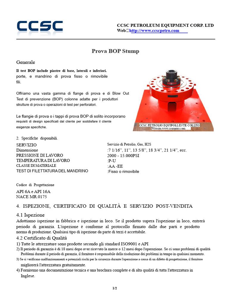 Test Di BOP Stump | PDF
