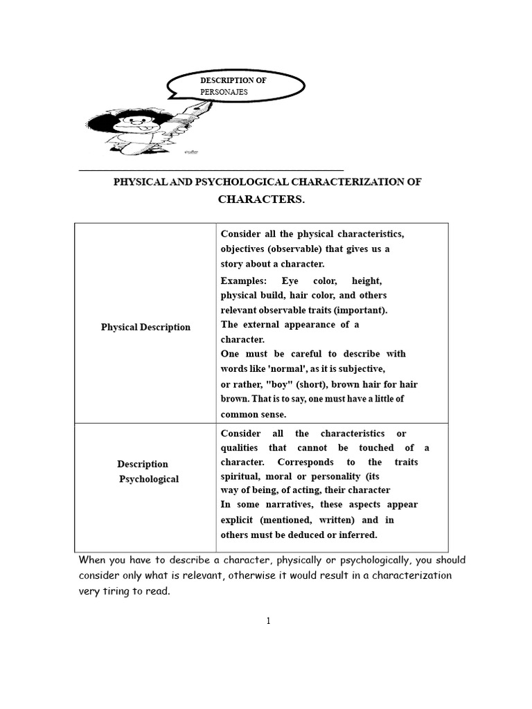 313583990-Fourth-Grade-Character-Description.docx | PDF