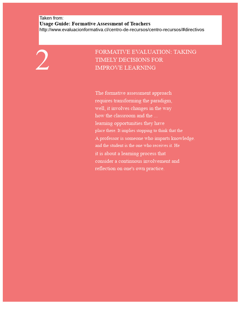 Formative Assessment Guide for Teachers | PDF | Educational Assessment ...