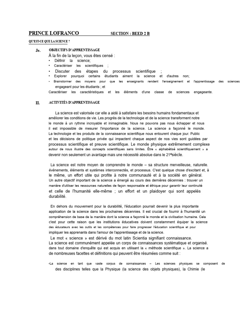 Comprendre la science et son enseignement | PDF | Science | Apprentissage