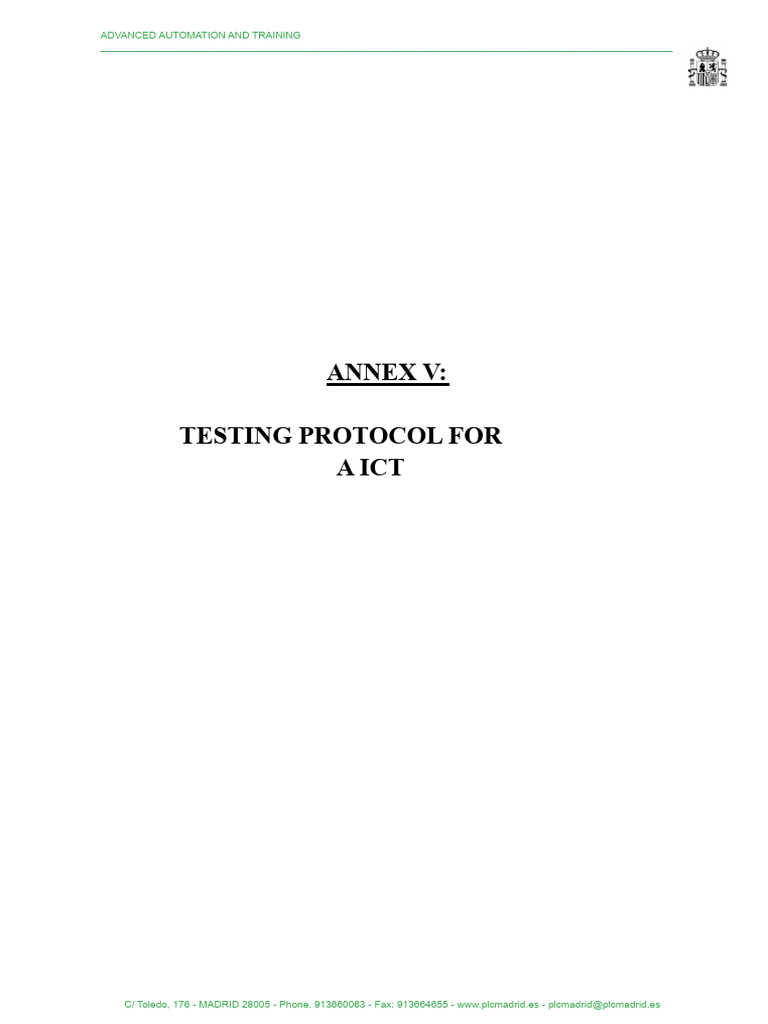 Example ICT Testing Protocol PDF | PDF | Amplifier | Cable Television
