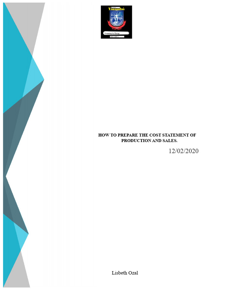 Cost Statement Preparation Guide | PDF | Cost Of Goods Sold | Income ...