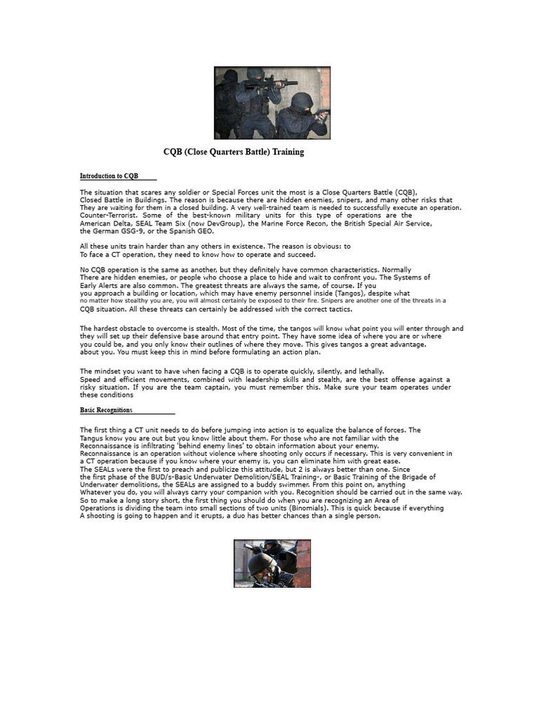 Manual-CQB | PDF | Sniper | Reconnaissance