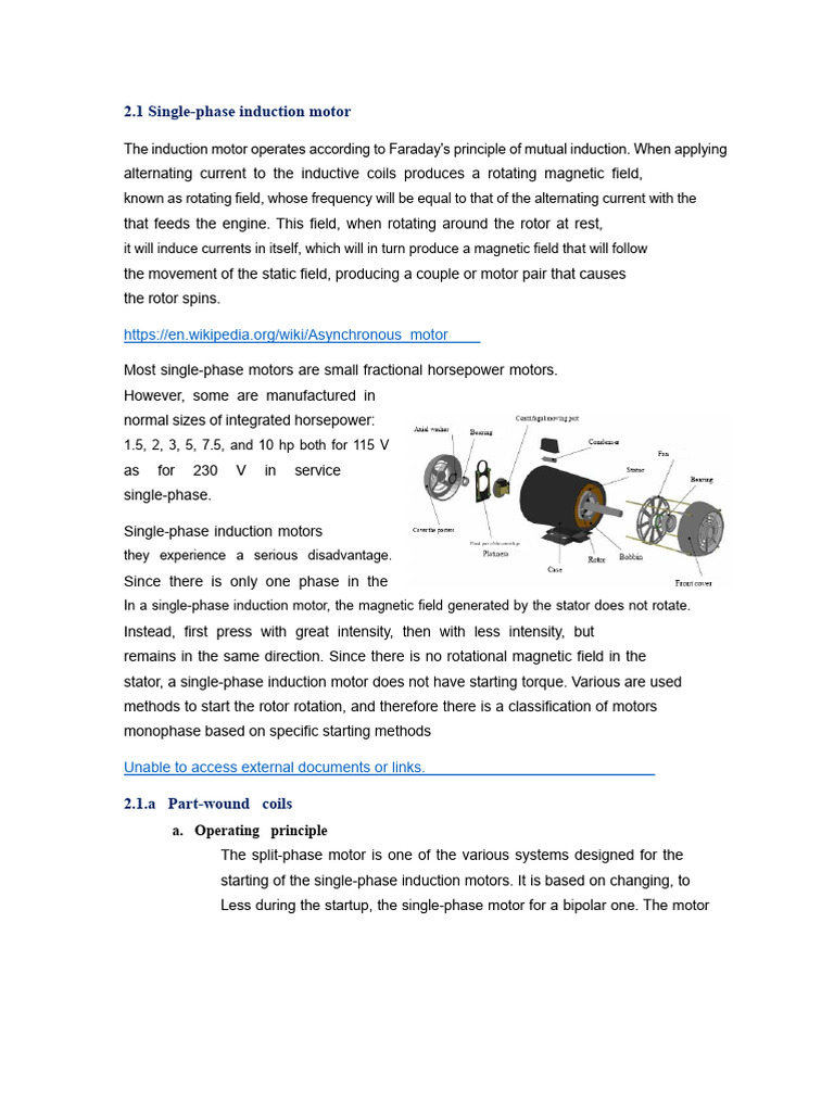 Single-Phase Induction Motor Overview | PDF | Electric Motor ...