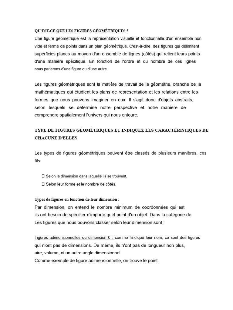 Types et caractéristiques des figures géométriques | PDF | Triangle ...