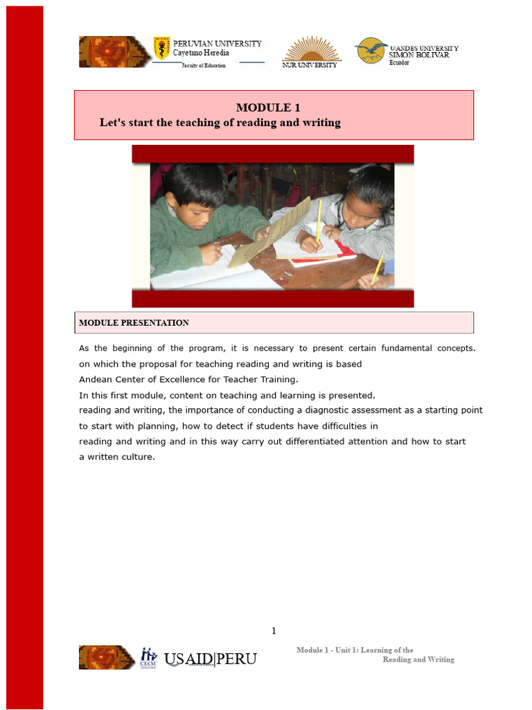Module (2) Reading and Writing | PDF | Literacy | Learning