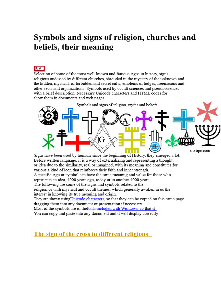 Religious Symbols and Their Meanings | PDF | Pope