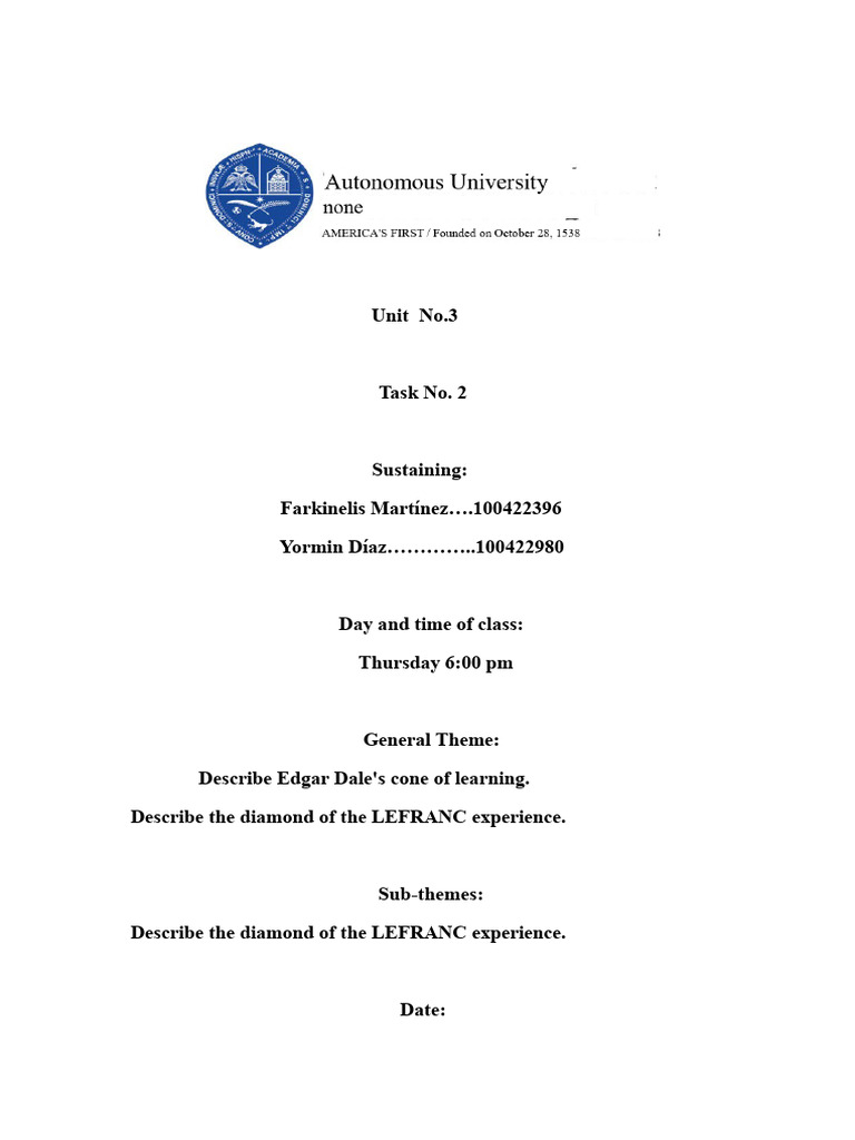 Unit 3 - Task 2 - Farkineli Martinez - Thursday - 6pm | PDF ...