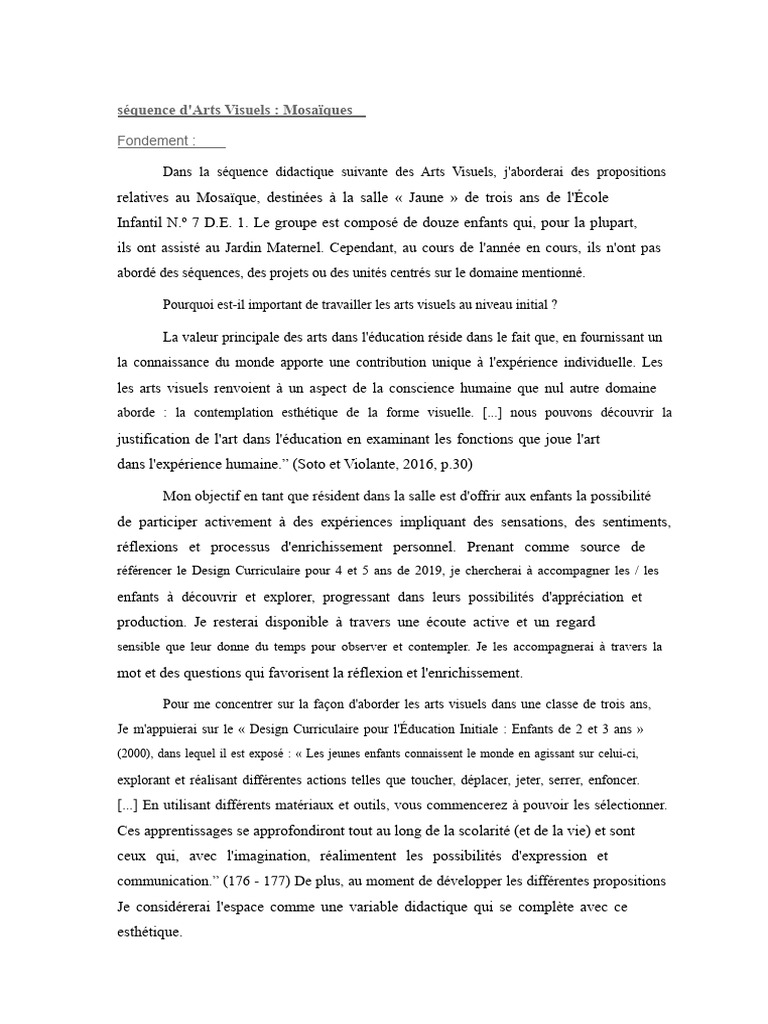 Mosaïques en Arts Visuels Cycle 2 | PDF | Mosaïque | Esthétique