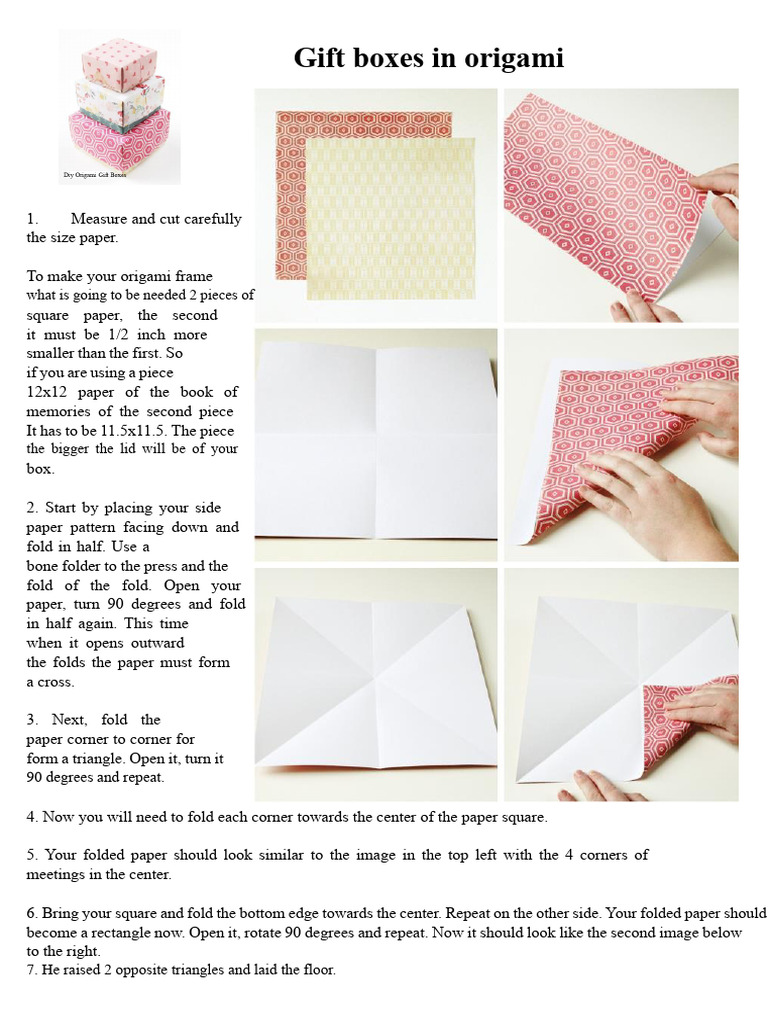 DIY Origami Gift Box Instructions | PDF