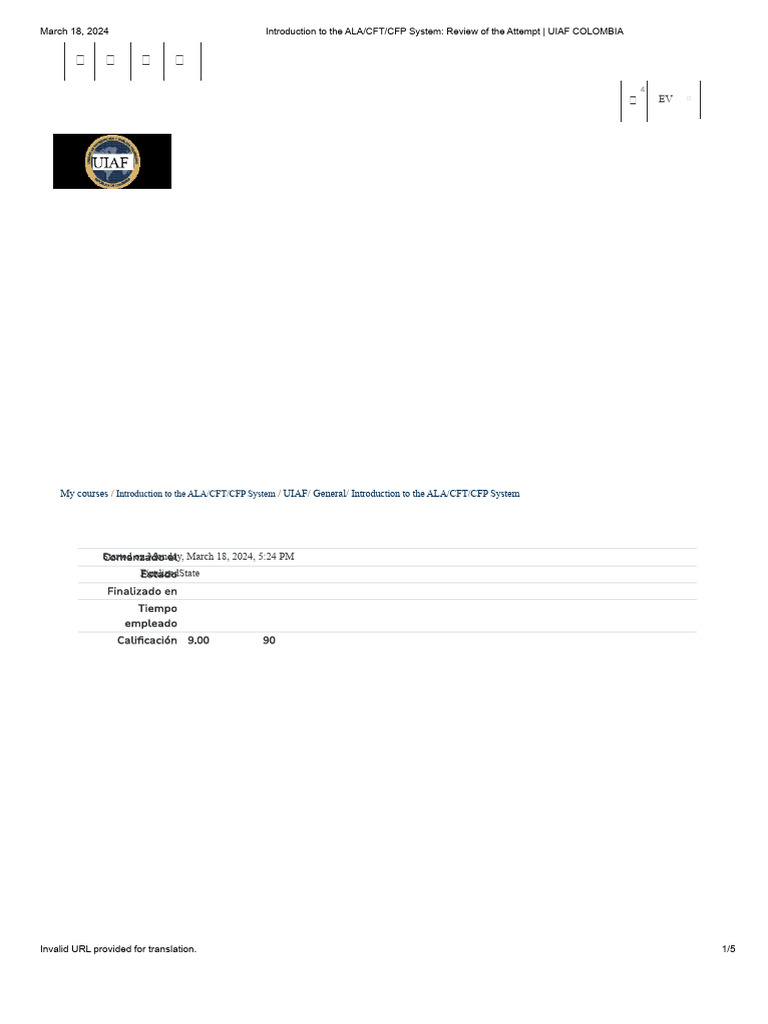 ALA/CFT/CFP System Overview and Review | PDF | Crimes | Crime & Violence