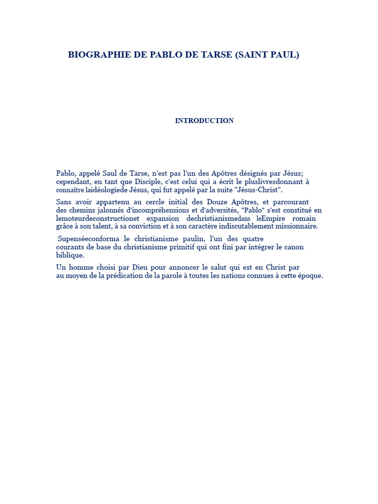 Biographie de Paul de Tarse | PDF | Paul l'apôtre | Barnabé