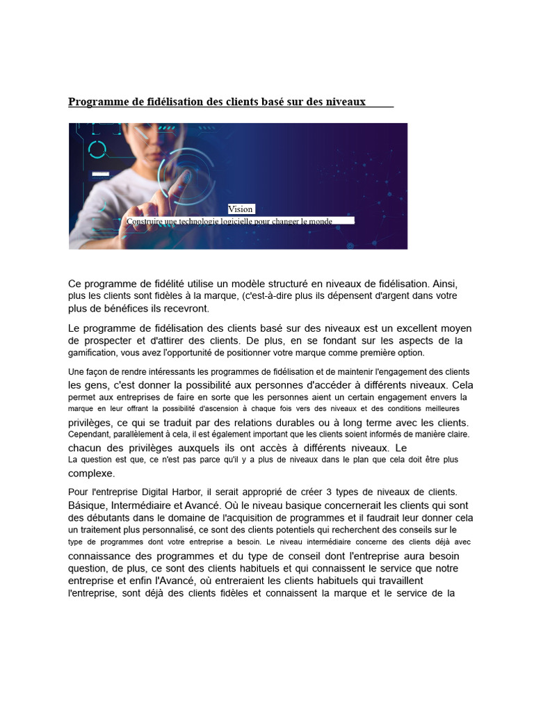 Programme de fidélité à niveaux efficace | PDF | Programme de fidélité ...