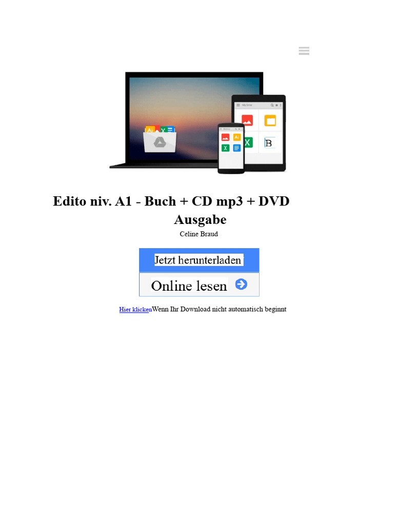 Edito Niv A1 Livre CD mp3 DVD Französische Ausgabe Von Celine Braud ...