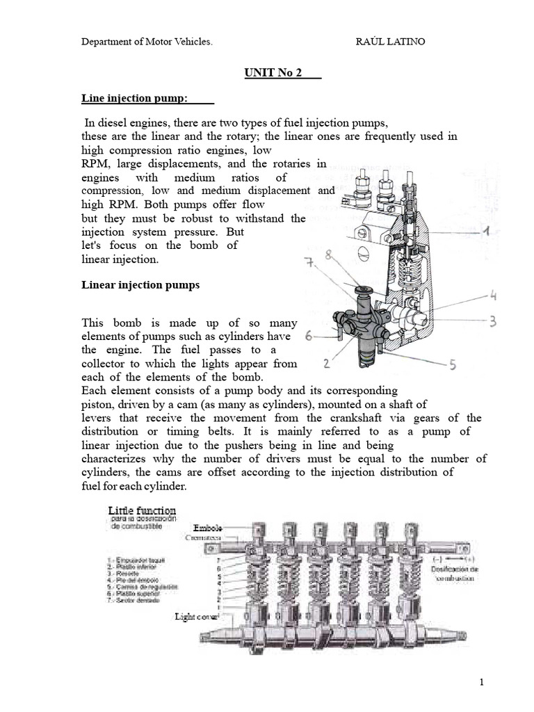 Linear Injection Pump Overview | PDF | Fuel Injection | Diesel Engine