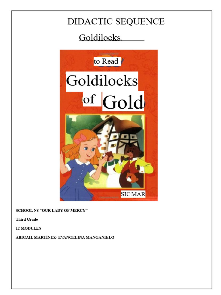 Goldilocks Didactic Sequence for 3rd Grade | PDF | Goldilocks And The ...