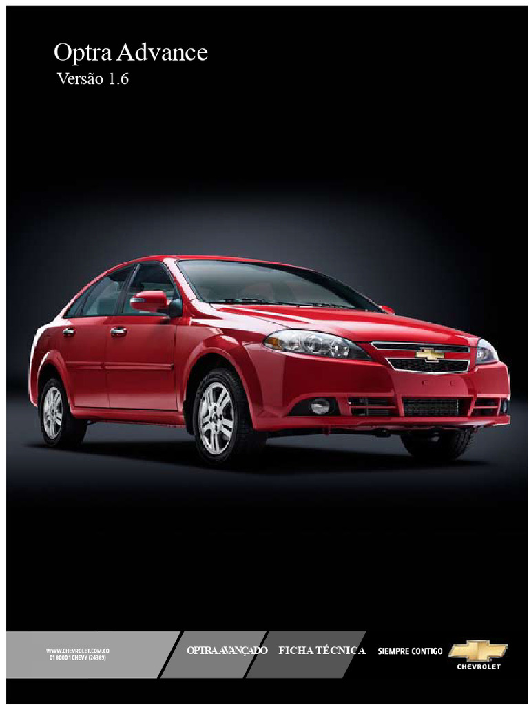 Ficha Técnica Chevrolet Optra 1.6 | PDF | Airbag | Pneu