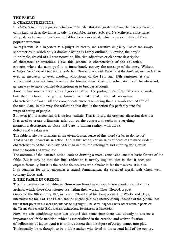 Aesop's Fables Spanish Greek PDF | PDF | Aesop | Fable