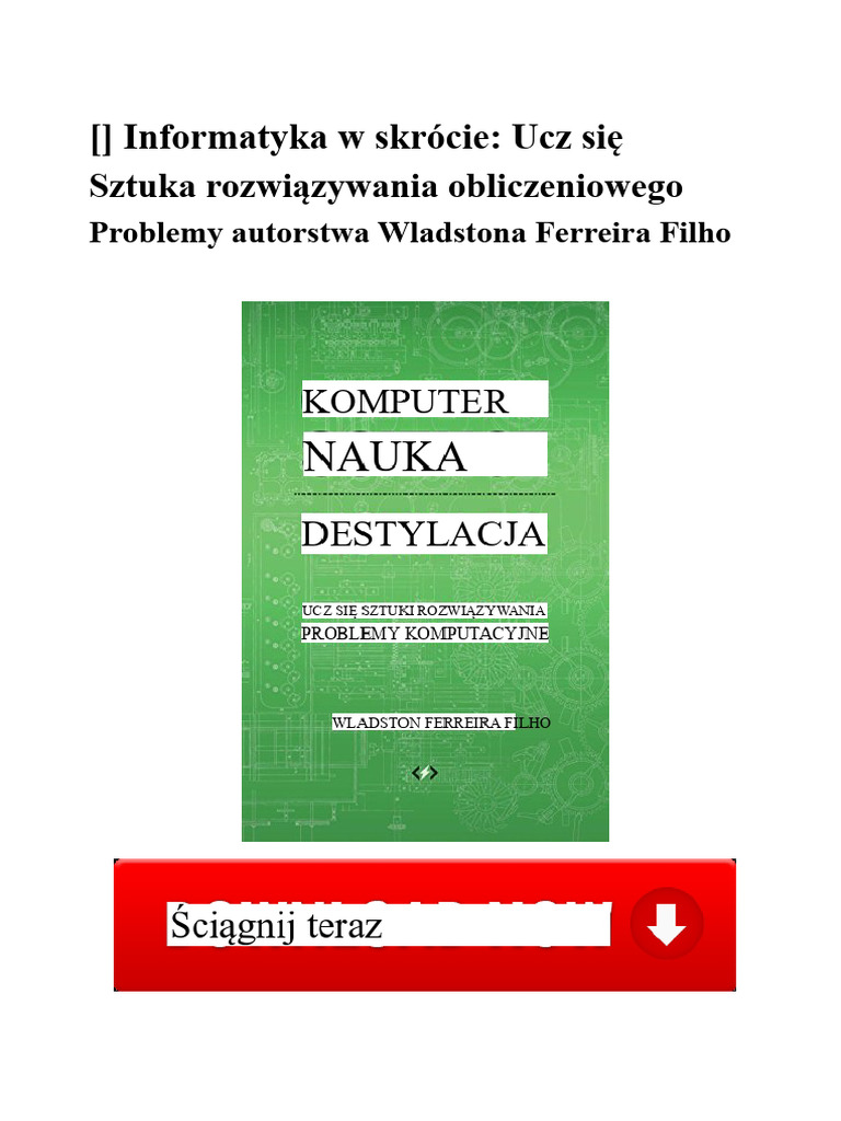 Pełna Książka Informatyka Destylowana Lea PDF | PDF