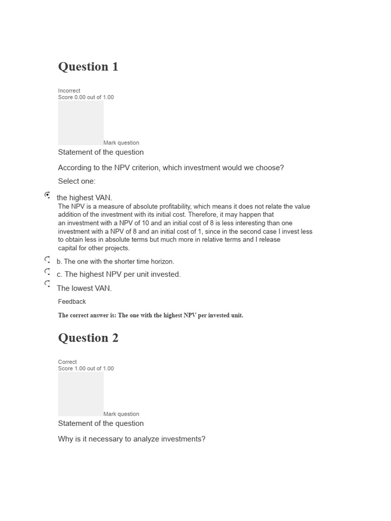 Exam | PDF | Internal Rate Of Return | Net Present Value
