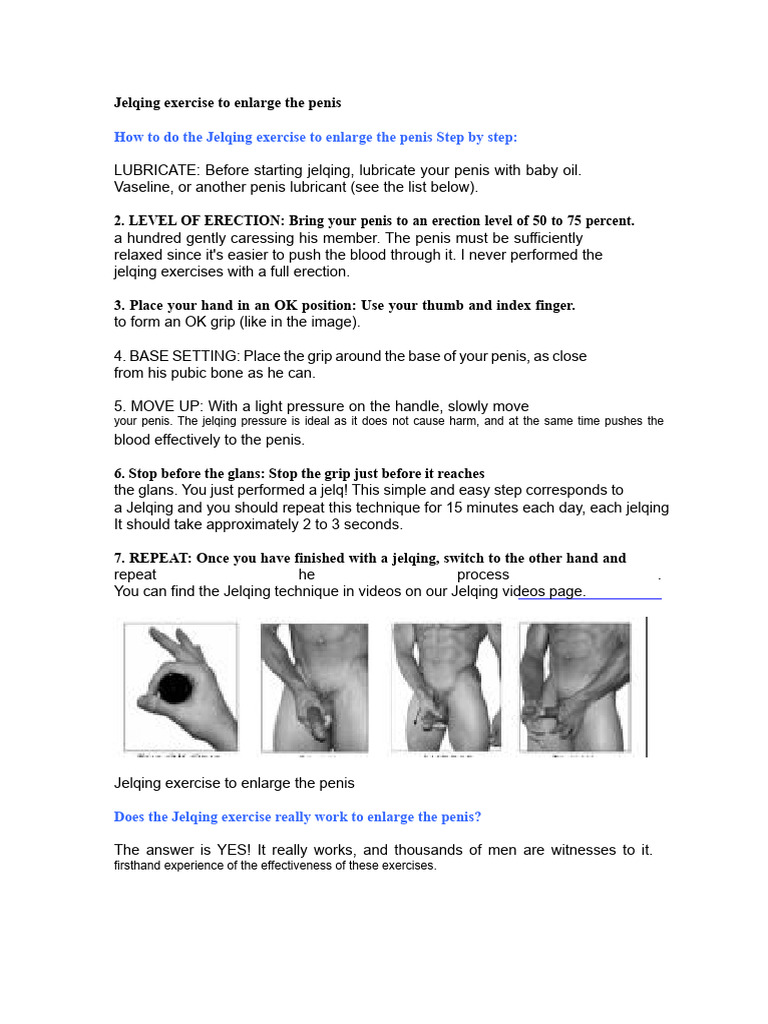 Jelqing Techniques for Penis Enlargement | PDF | Lubricant