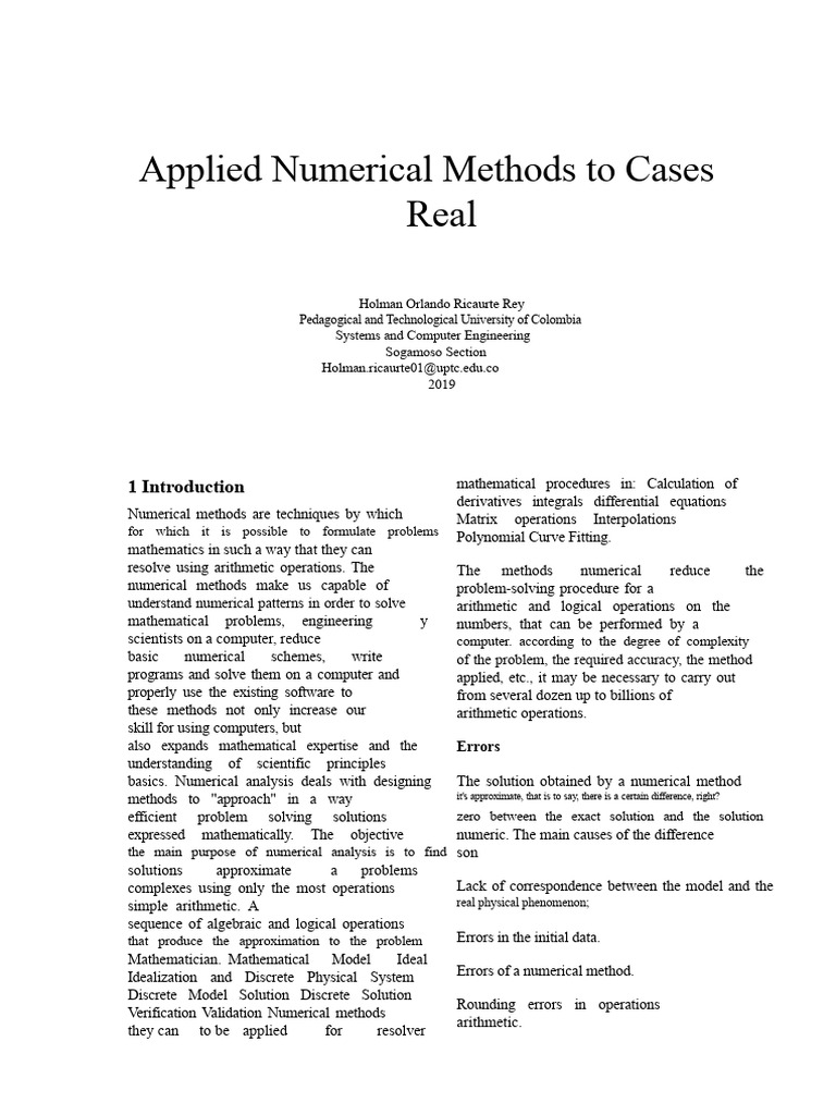Numerical Methods for Problem Solving | PDF | Numerical Analysis ...