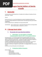Les élevages bovin laitier et bovin viande